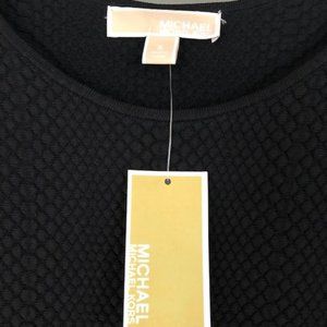 MICHAEL KORS PIQUE SPANDEX SHORT SLEEVE DRESS